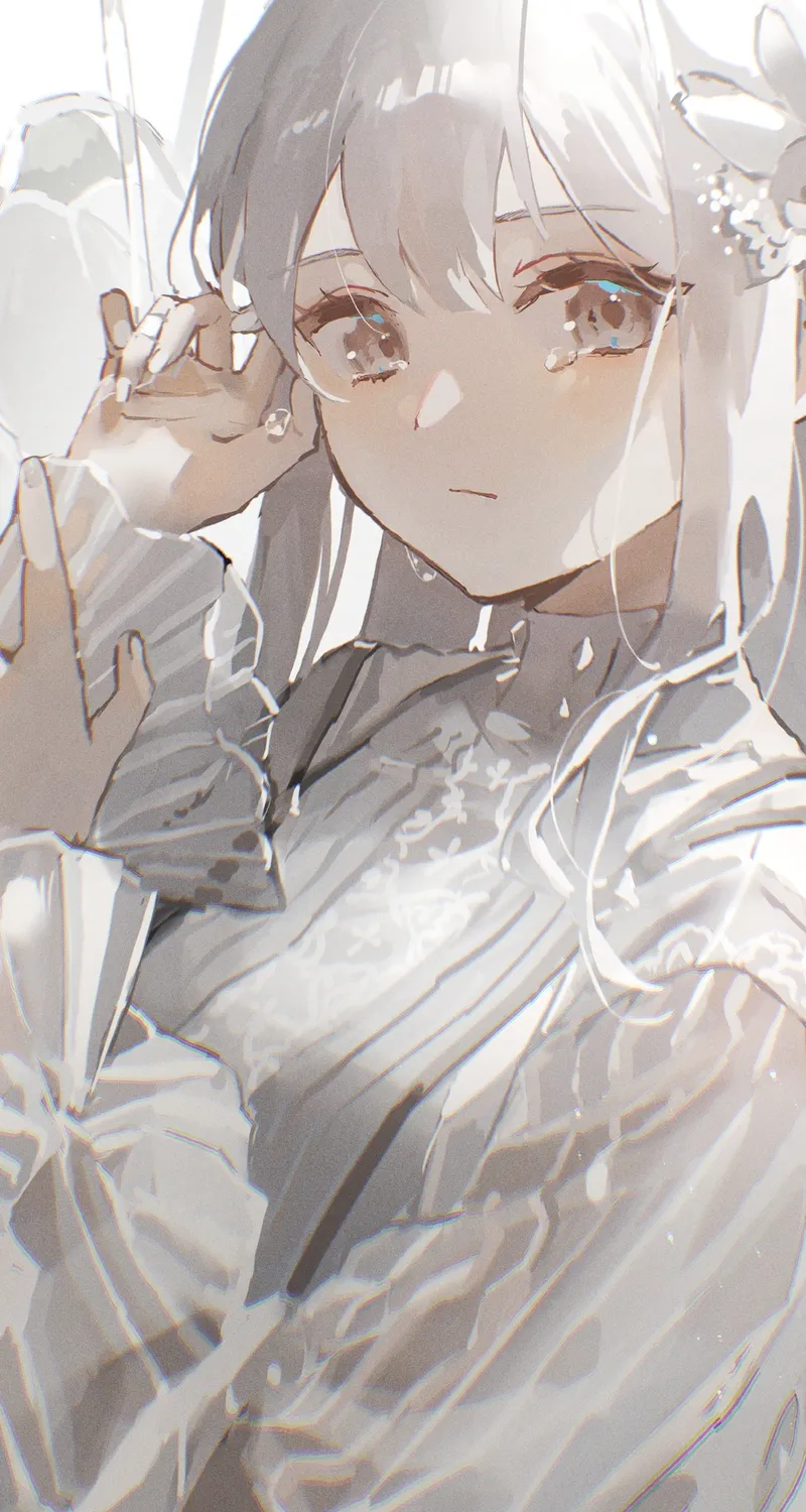 眼镜 动画 动画女孩 银发 彩色眼镜