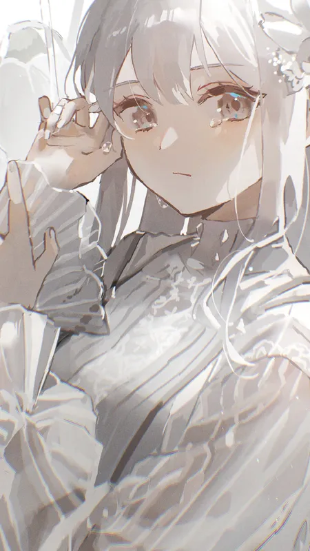  眼镜 动画 动画女孩 银发 彩色眼镜 