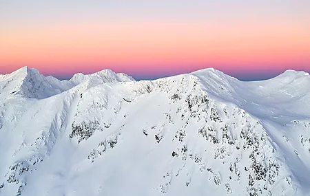 雪山 夕阳辉光 夕阳 雪 山 自然 