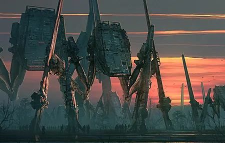 科幻小说 AI艺术 日落