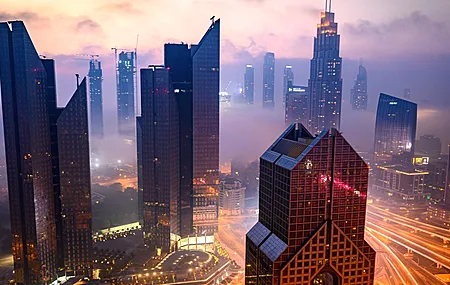 城市景观 城市灯光 建筑 