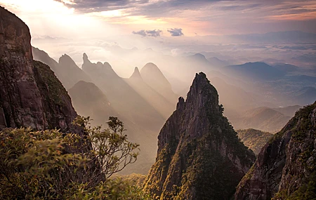 景观 山 自然 太阳光线 