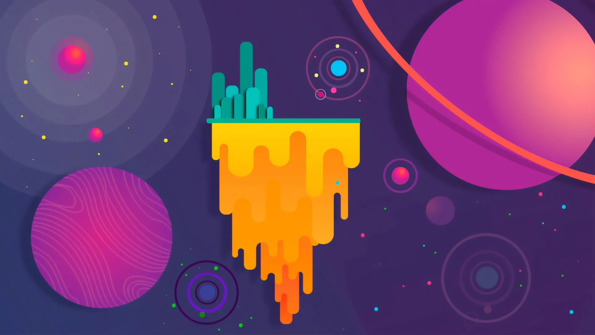  矢量艺术 矢量图形  空间艺术 太空逃逸 艺术设计壁纸