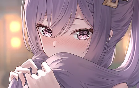 电子游戏角色 紫色头发 电子游戏女孩 4壁纸