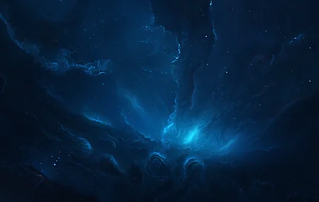  空间 蓝色 抽象 数字绘画 空间艺术 AI艺术 