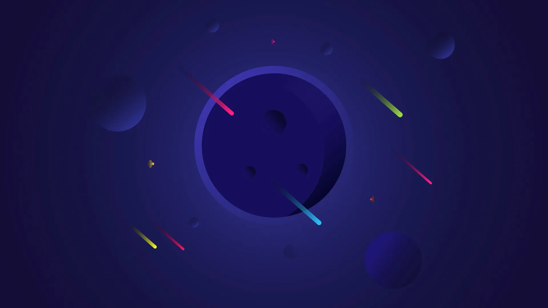 插图 渐变 星星 流星  抽象 极简主义 