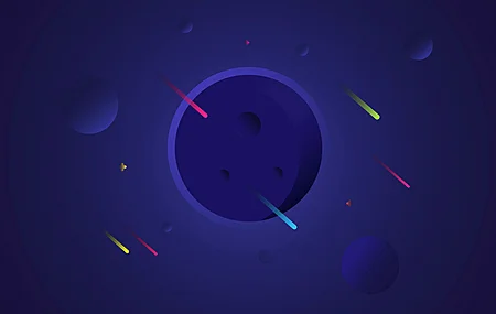 插图 渐变 星星 流星  抽象 极简主义 