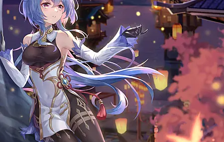  动漫女孩 感伤 原神 树下伤感的女孩