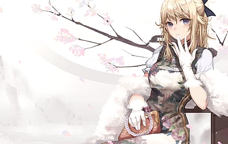 动漫女孩 原神  中式服装 旗袍 