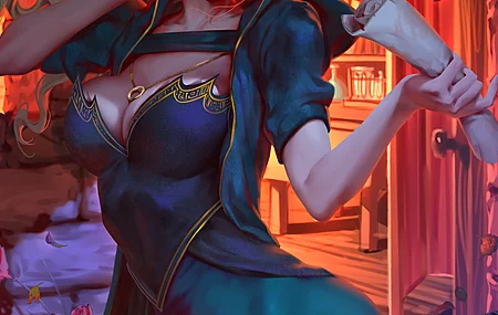 原创人物 奇幻女孩 红发 分唇 蕾拉·派 