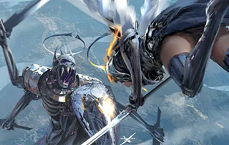  AI艺术 图片 天使  战斗