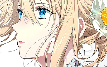 动漫女孩 紫罗兰 人物 紫罗兰  花朵 极简主义 简单背景 