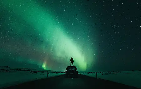 克里斯托弗·罗勒 风景 极光 夜晚 车辆 
