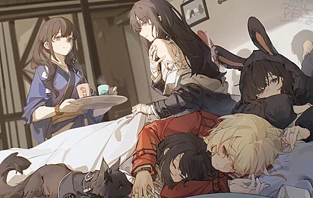 魔域边缘  动物 兔耳朵 床 饮料 绷带 睡觉 