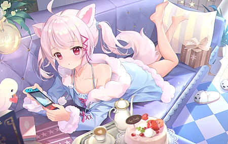 索姆娜 动漫女孩 兽耳 尾巴 任天堂 萝莉 