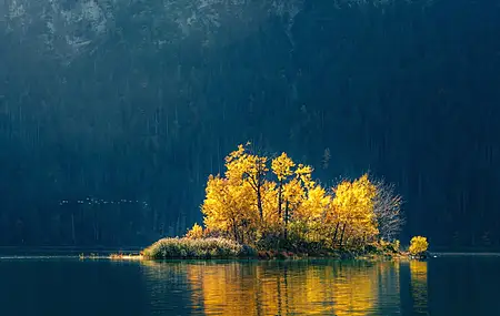 自然 风景 水 倒影 户外 山脉 