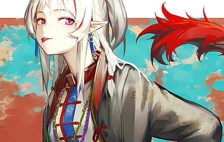 花娘黑图  武士  龙女 中国服装