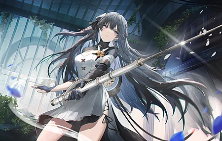  长发 深色头发 灰色乌鸦 紫色眼睛 连衣裙 