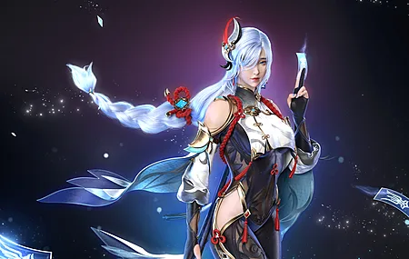 原神 游戏人物  游戏造型  拿符咒的女人  