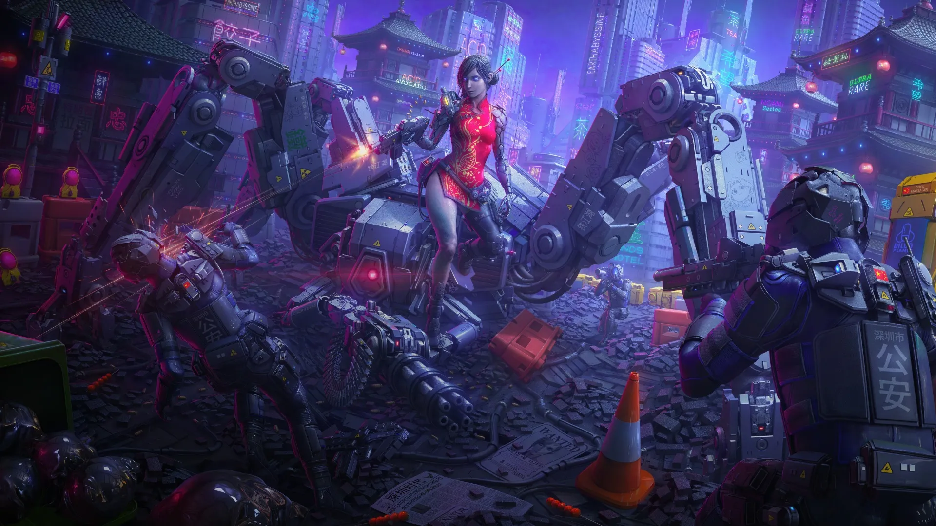  半机械人 骨骼 战斗 机甲 机器人 