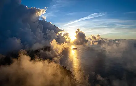 亚速尔群岛 岛屿 海岸 日出 云 海 风景 自然 天空 