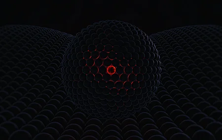 球体 抽象 抽象 发光 深色 红色 AI艺术 平面设计 