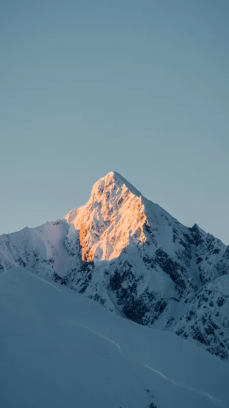 山顶 雪山 山 雪 自然  手机壁纸 4K壁纸