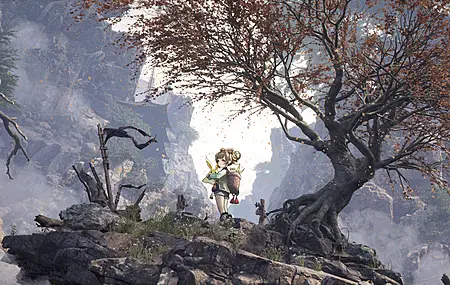 原神 图片 瑶瑶 原神 动漫 动漫女孩 山 树 电脑壁纸 8K壁纸