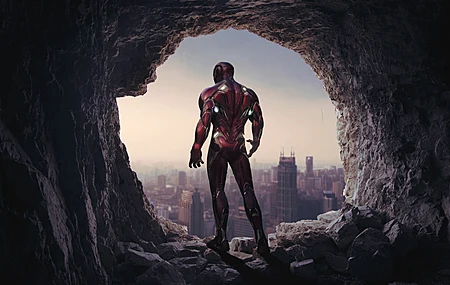 托尼·斯塔克 复仇者联盟终极游戏 漫威漫画 超级英雄 钢铁侠  电脑壁纸 4K壁纸