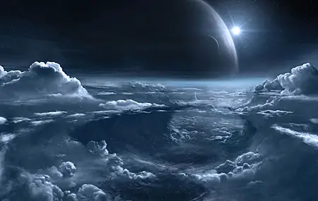云 科幻 行星  电脑壁纸 4K壁纸