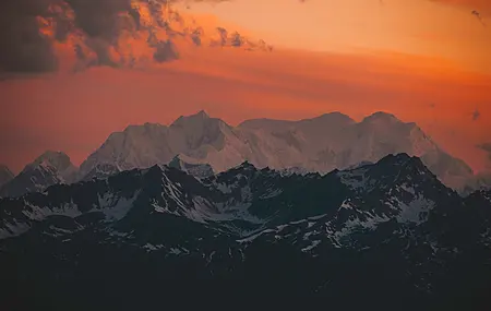 风景 自然 日落 山 云 雪山  电脑壁纸 4K壁纸