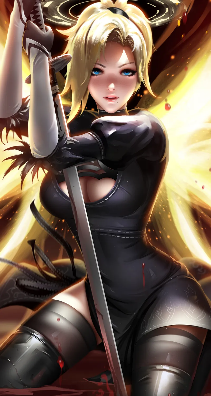 守望先锋 电子游戏角色 女人 金发女郎  手机壁纸 4K壁纸