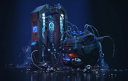 未来主义 电线 机器 机器人 电脑壁纸 4K壁纸