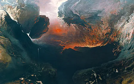 约翰·马丁 经典艺术 绘画 最后审判 愤怒的伟大日子  电脑壁纸 4K壁纸