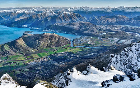 摄影 山 水 雪 风景 田野 新西兰 鸟瞰 电脑壁纸 8K壁纸