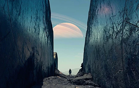 游戏CG角色 站立 星野 行星 宇航服  电脑壁纸 4K壁纸