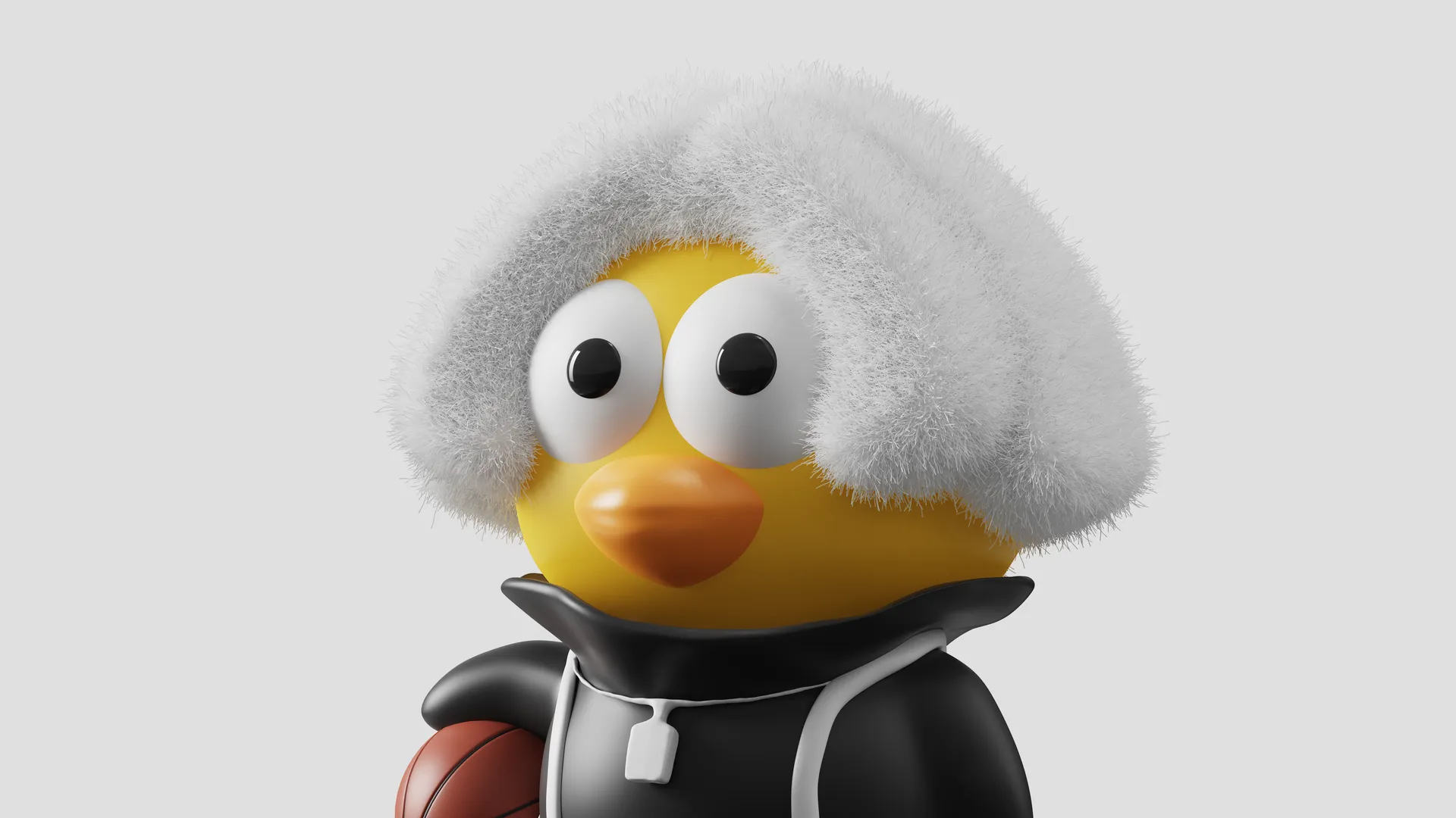 简单背景 极简主义 可爱鸭 电脑壁纸 8K壁纸