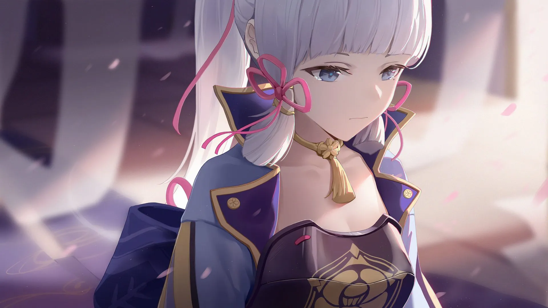 蓝眼睛 马尾辫 电子游戏角色  电子游戏女孩 电脑壁纸 8K壁纸