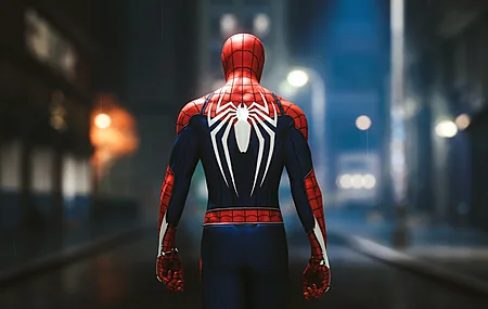 蜘蛛侠 蜘蛛 游戏CG 超级英雄 漫威漫画 后视图  电脑壁纸 4K壁纸