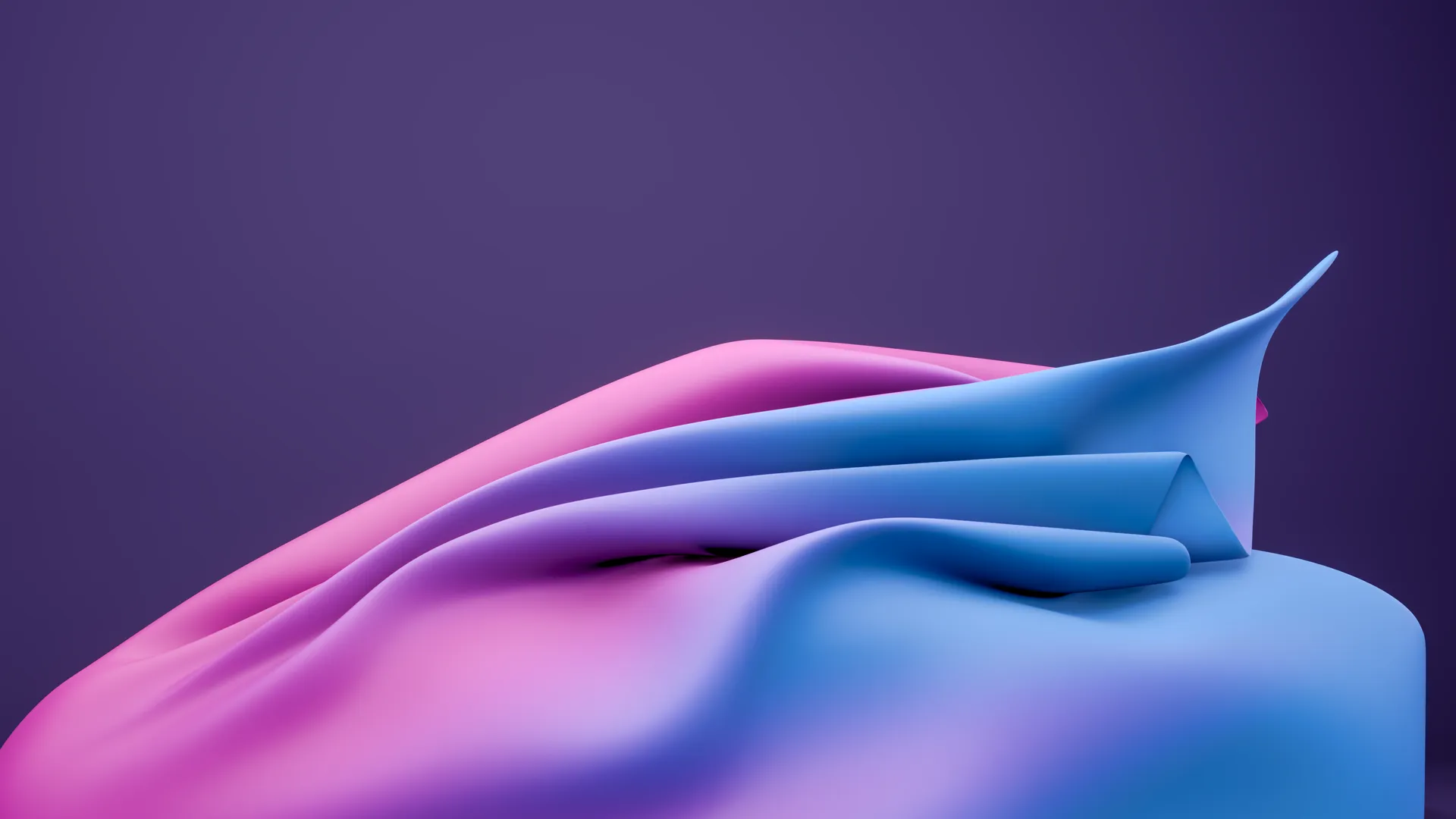 数码艺术 搅拌机 紫色背景 粉色背景 布料 简单背景  电脑壁纸 4K壁纸