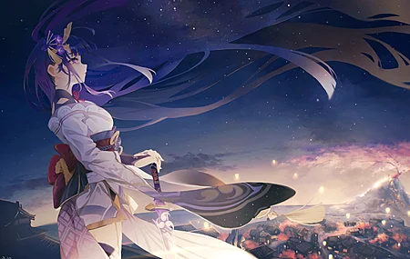 雷登幕府 原神 动漫女孩 动漫  电脑壁纸 4K壁纸