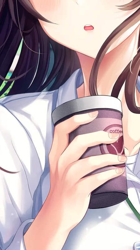 办公室女孩 深色皮肤 动漫 动漫女孩 水色眼睛 手机壁纸 4K壁纸