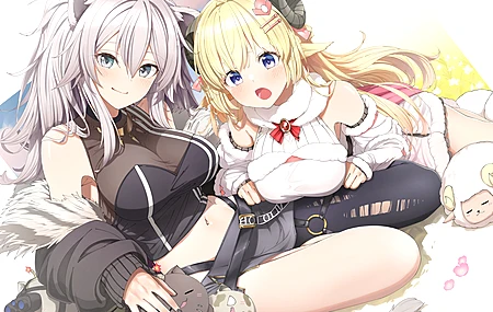 猫女 动漫 动漫少女 白色背景 原图  电脑壁纸 4K壁纸