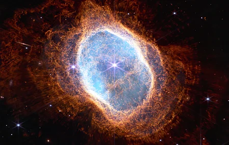 太空 詹姆斯·韦伯太空望远镜 南环状星云 红外线 星云 电脑壁纸 4K壁纸