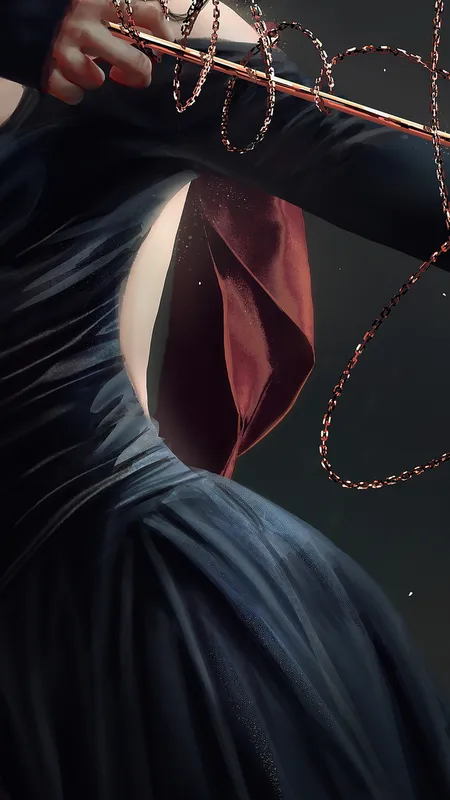  红眼睛 动漫 动漫女孩 弓和箭 黑发 手机壁纸 4K壁纸