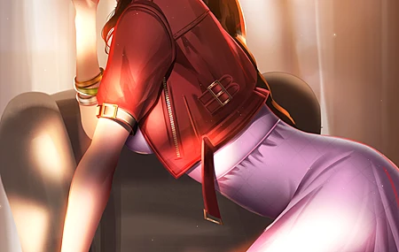 游戏CG角色 黑发 马尾辫 长发 侧面 手机壁纸 4K壁纸