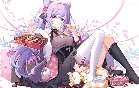 动漫 动漫女孩 原神 艺术作品 情人节  电脑壁纸 4K壁纸