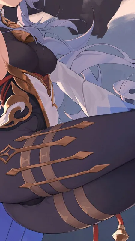  原神 紧身衣 漂浮 棕色眼睛 赣语 原神 紧身衣 号角 动漫女孩 手机壁纸 4K壁纸