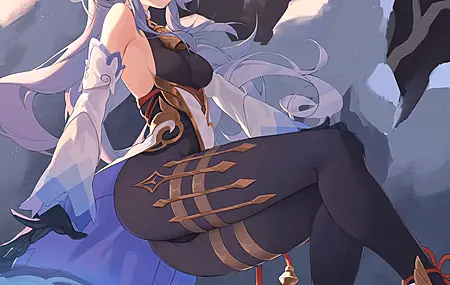  原神 紧身衣 漂浮 棕色眼睛 赣语 原神 紧身衣 号角 动漫女孩 手机壁纸 4K壁纸