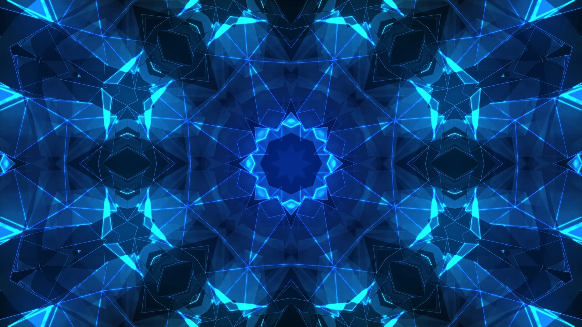 抽象 万花筒 蓝色背景  电脑壁纸 4K壁纸